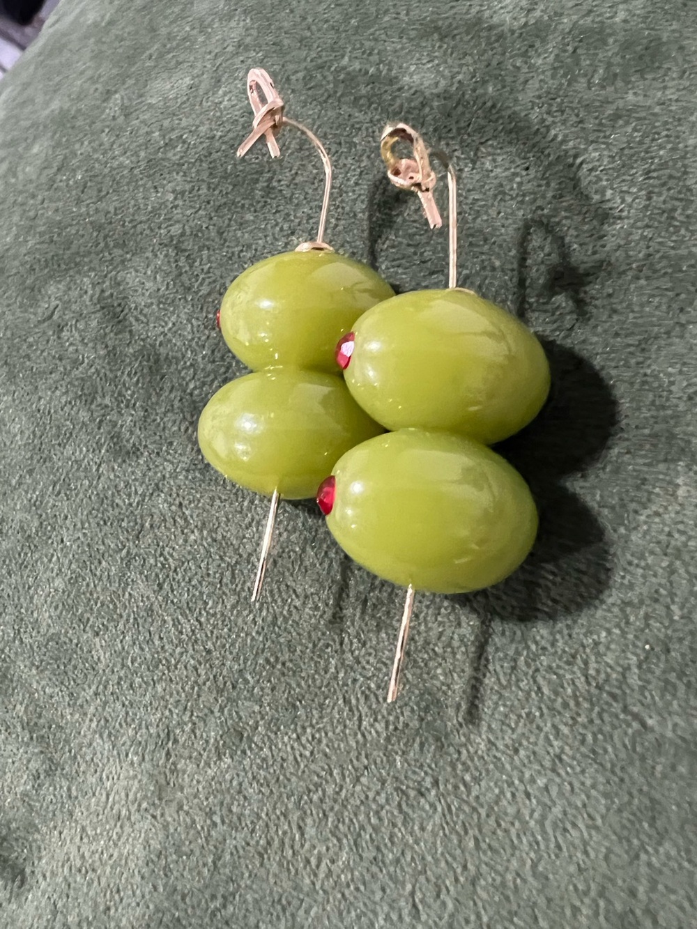 Olive with Pimento earrings. - Picture 10 of 12